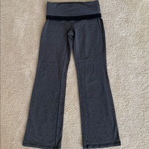 Gray fold over leggings